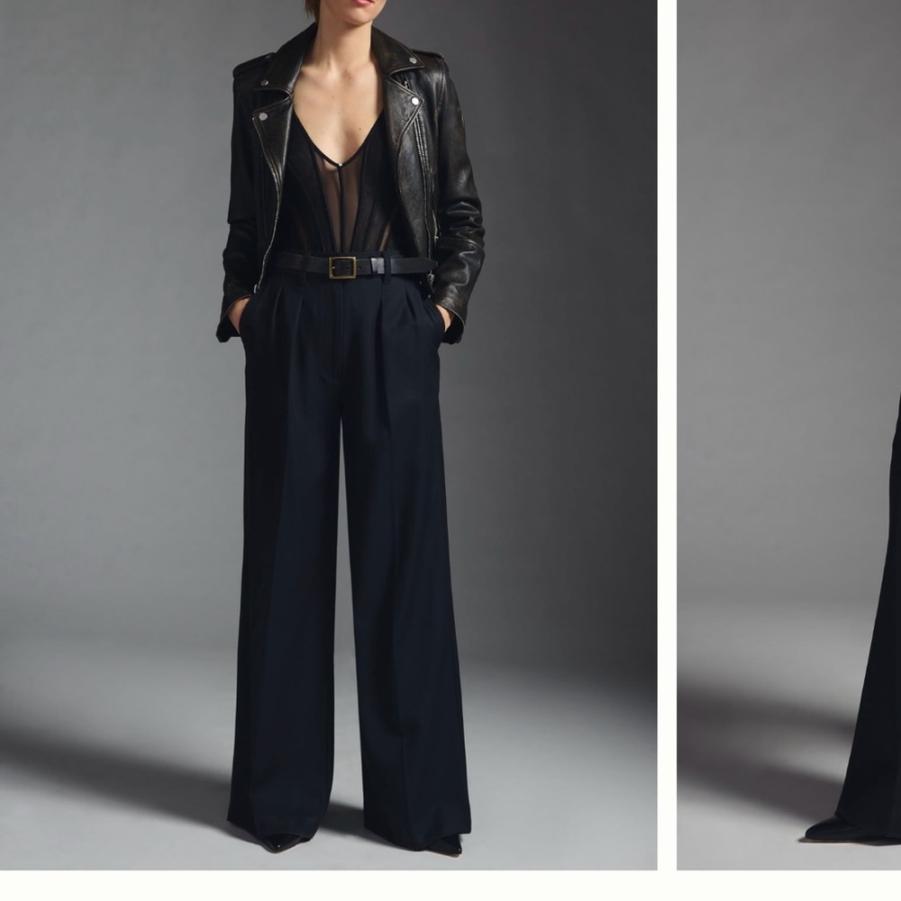 Rag & Bone Shelly Wide-Leg Pants / Navy / Size 10